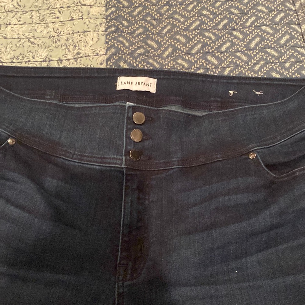 Lane Bryant dark wash high rise jeggings